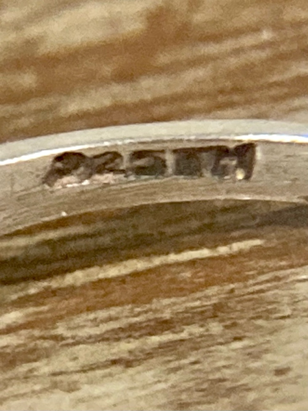 Sterling Silver Ring - 925 TM - Rope Bezel - Clear Stone - Size 9.25 - Picture 12 of 15